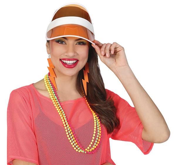 Grote foto neon 80s zonneklep oranje 25cm verzamelen overige verzamelingen