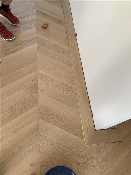Grote foto eiken lamelparketvloer hongaarse punt huis en inrichting parket en laminaat