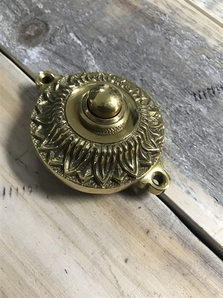 Grote foto deurbel in glanzend messing bel in art nouveau eeuwwisseling bel doe het zelf en verbouw materialen en producten