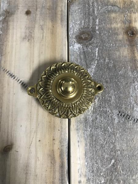 Grote foto deurbel in glanzend messing bel in art nouveau eeuwwisseling bel doe het zelf en verbouw materialen en producten