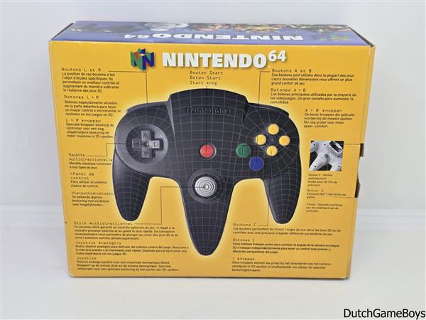 Grote foto nintendo 64 n64 controller black boxed fhe spelcomputers games overige merken