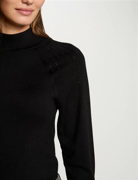 Grote foto jumper high collar 242 mpretty black kleding dames truien en vesten