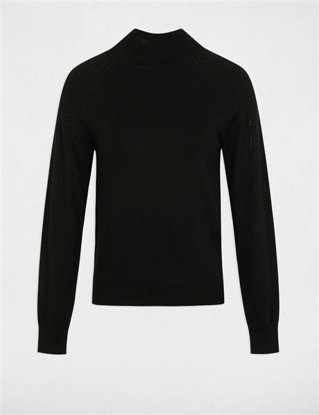 Grote foto jumper high collar 242 mpretty black kleding dames truien en vesten