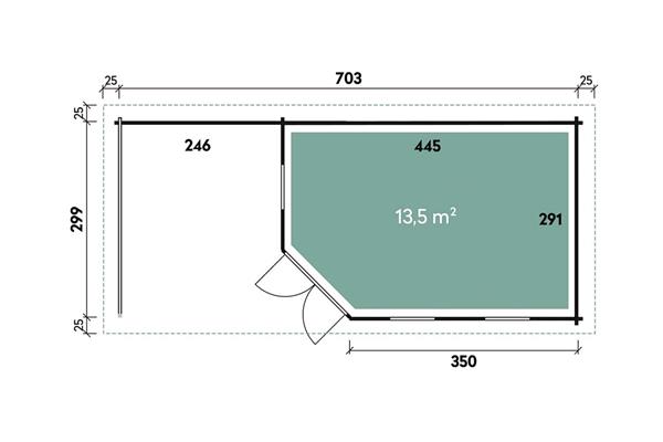 Grote foto tuinhuis cello 7030 tuin en terras tuinhuisjes en blokhutten