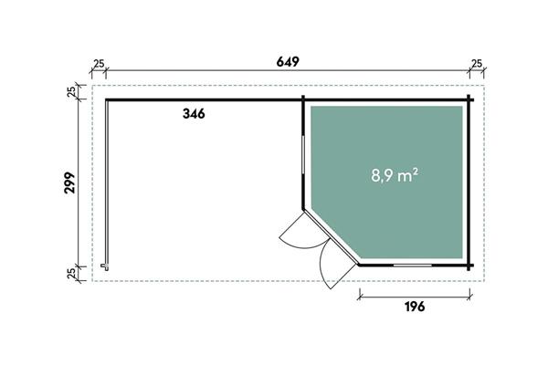 Grote foto tuinhuis cello 6530 tuin en terras tuinhuisjes en blokhutten