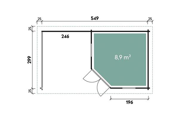 Grote foto tuinhuis cello 5530 tuin en terras tuinhuisjes en blokhutten
