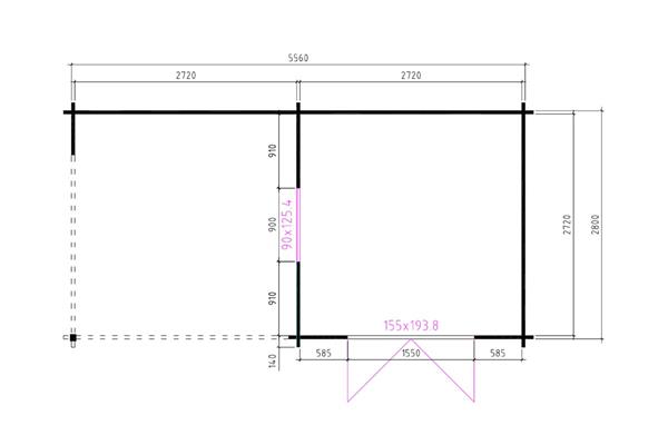 Grote foto blokhut 3030 z tuin en terras tuinhuisjes en blokhutten