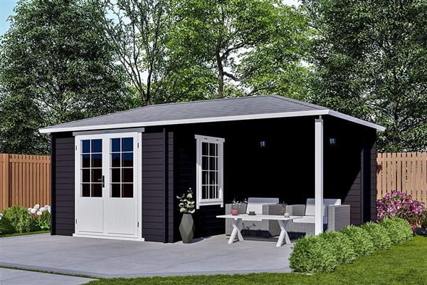 Grote foto blokhut 3030 z tuin en terras tuinhuisjes en blokhutten