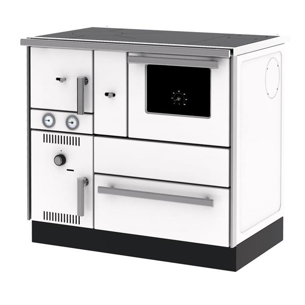 Grote foto alfa term 27 27 kw cv houtkachel fornuis wit aansluiting links huis en inrichting kachels en openhaarden