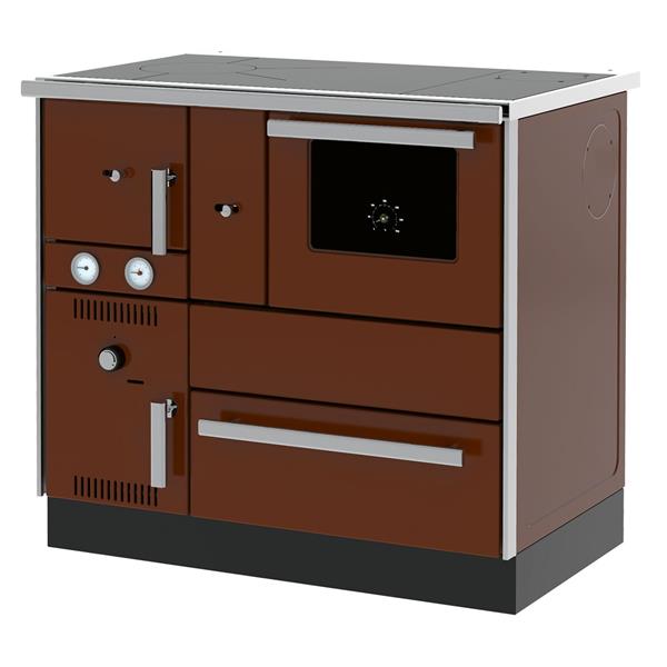 Grote foto alfa term 27 27 kw cv houtkachel fornuis bruin aansluiting rechts huis en inrichting kachels en openhaarden