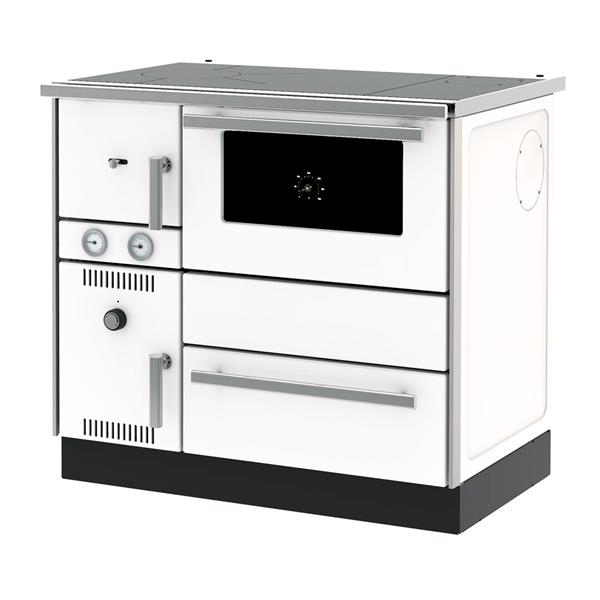 Grote foto alfa term 20 23 kw cv houtkachel fornuis wit aansluiting links huis en inrichting kachels en openhaarden