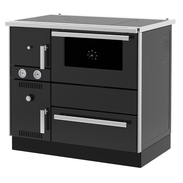 Grote foto alfa term 20 23 kw cv houtkachel fornuis antraciet aansluiting links huis en inrichting kachels en openhaarden