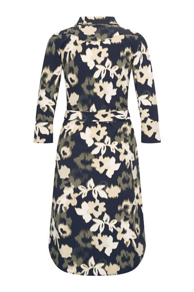 Grote foto travel jurk flowers print devi 2092 deep depht kleding dames overige kledingstukken