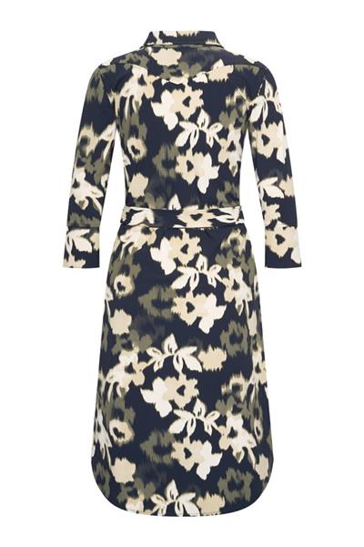 Grote foto travel jurk flowers print devi 2092 deep depht kleding dames overige kledingstukken
