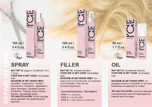Grote foto ice professional repair my hair shampoo 1000ml mask 750ml kleding dames sieraden