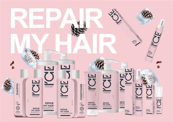 Grote foto ice professional repair my hair shampoo 1000ml mask 750ml kleding dames sieraden