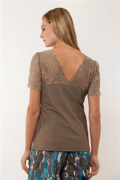 Grote foto belicia top 24vzg07 klei kleding dames t shirts