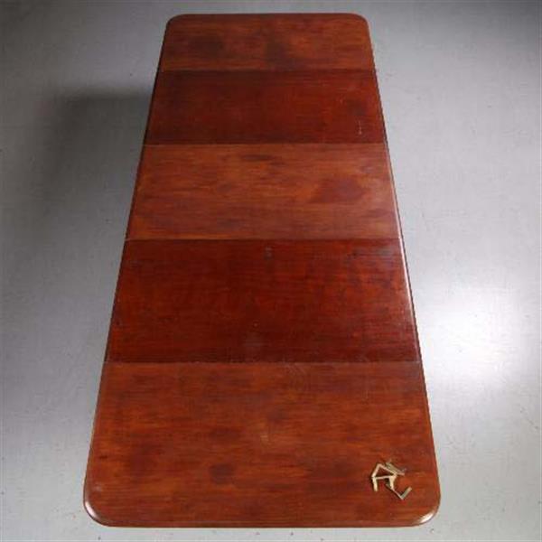 Grote foto lange engelse eetkamertafel met 3 inlegbladen in mooie oude kleur no.222905 antiek en kunst stoelen en banken