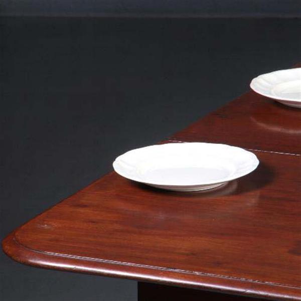 Grote foto lange engelse eetkamertafel met 3 inlegbladen in mooie oude kleur no.222905 antiek en kunst stoelen en banken