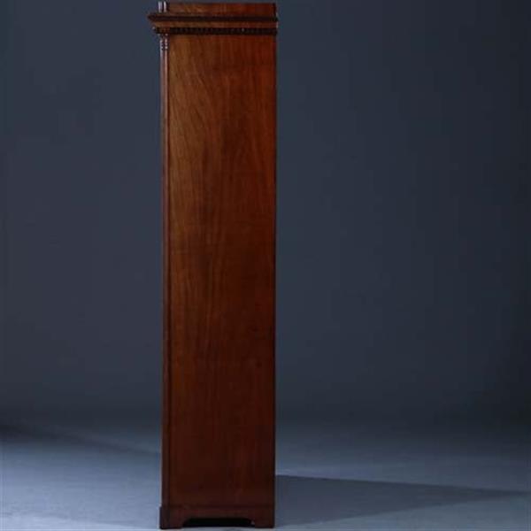 Grote foto strakke biedermeier boekenkast servieskast in bloemmahonie met verstelbare planken no.231635 antiek en kunst stoelen en banken