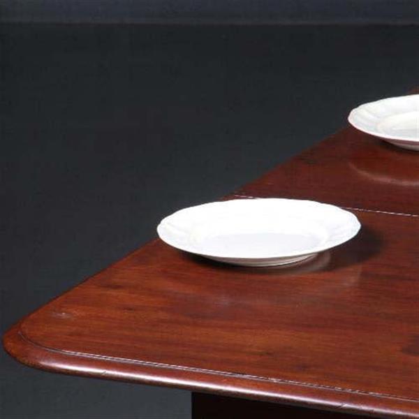 Grote foto lange engelse eetkamertafel met 3 inlegbladen in mooie oude kleur no.222905 antiek en kunst stoelen en banken