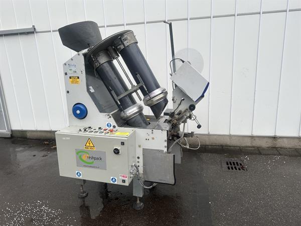 Grote foto sorma rb2 120 net clipper verpakkingsmachine jaar 2008 met wijnglasetikettenprinter agrarisch tuinbouw