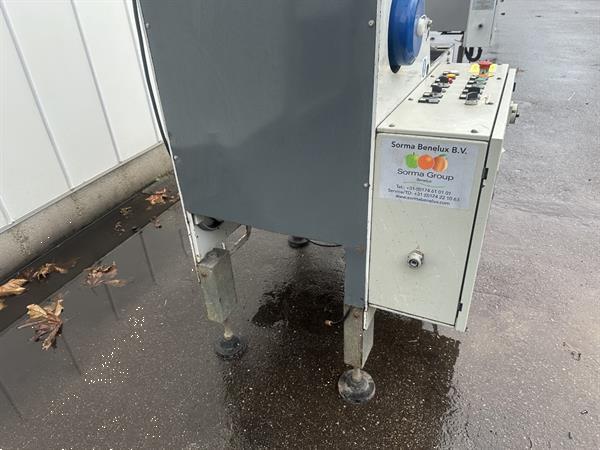 Grote foto sorma rb2 120 net clipper verpakkingsmachine jaar 2008 met wijnglasetikettenprinter agrarisch tuinbouw