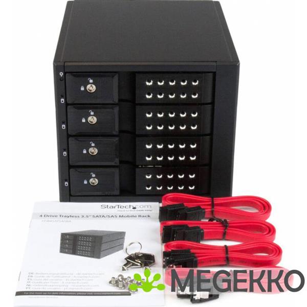 Grote foto startech.com trayless hot swappable mobile rack backplane 4x 3 5 inch sas ii sata computers en software harde schijven