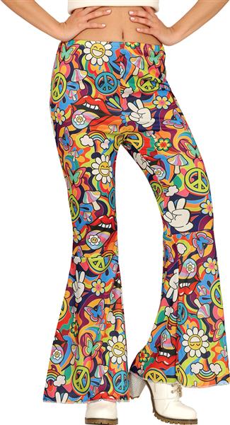 Grote foto hippie 60s broek gekleurd dames verzamelen overige verzamelingen