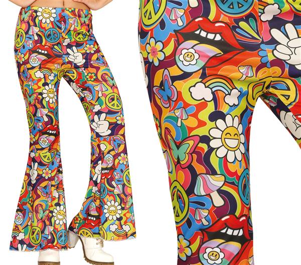 Grote foto hippie 60s broek gekleurd dames verzamelen overige verzamelingen