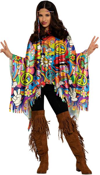 Grote foto hippie 60s poncho franjes verzamelen overige verzamelingen