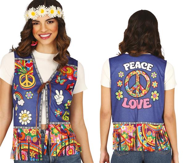 Grote foto hippie 60s vest dames verzamelen overige verzamelingen
