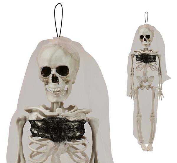 Grote foto halloween skelet bruid 43cm verzamelen overige verzamelingen