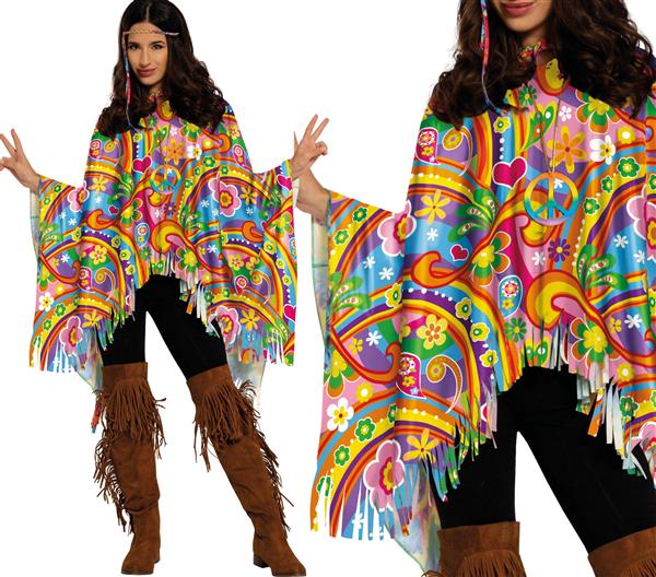 Grote foto hippie 60s poncho gekleurd verzamelen overige verzamelingen