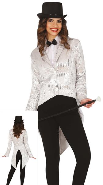 Grote foto zilveren blazer dames pailletten verzamelen overige verzamelingen