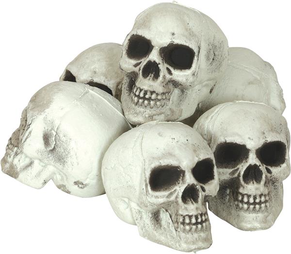 Grote foto halloween schedel 8cm 6st verzamelen overige verzamelingen