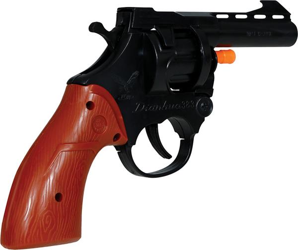 Grote foto bruin zwarte nep pistool 18cm verzamelen overige verzamelingen