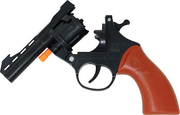 Grote foto bruin zwarte nep pistool 18cm verzamelen overige verzamelingen