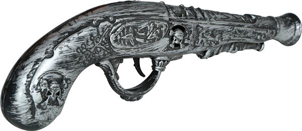 Grote foto zilveren nep pistool 30cm verzamelen overige verzamelingen