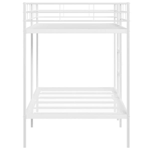 Grote foto vidaxl stapelbed zonder matras 107x203 cm staal wit antiek en kunst stoelen en banken