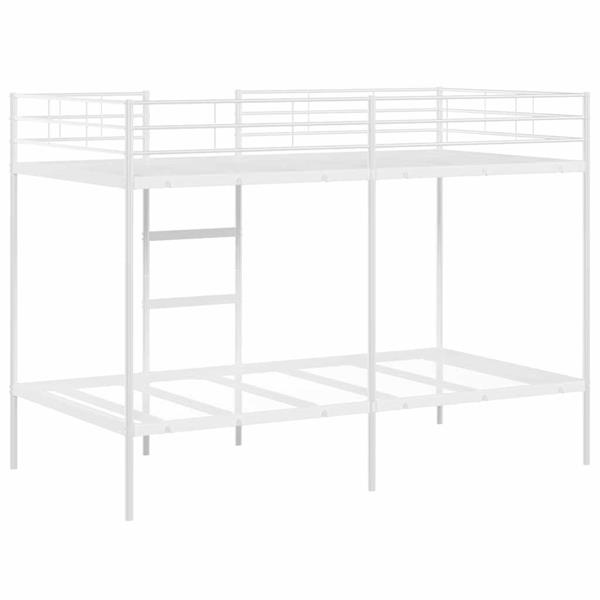 Grote foto vidaxl stapelbed zonder matras 107x203 cm staal wit antiek en kunst stoelen en banken