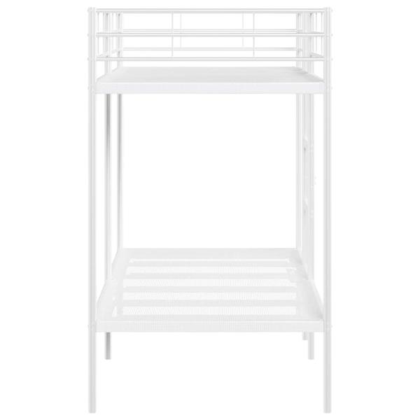 Grote foto vidaxl stapelbed zonder matras 90x200 cm staal wit antiek en kunst stoelen en banken