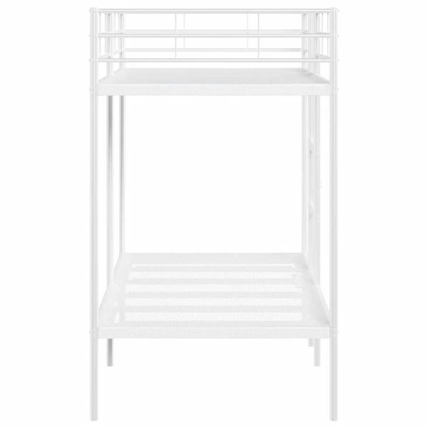 Grote foto vidaxl stapelbed zonder matras 90x190 cm staal wit antiek en kunst stoelen en banken