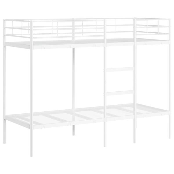 Grote foto vidaxl stapelbed zonder matras 80x200 cm staal wit antiek en kunst stoelen en banken