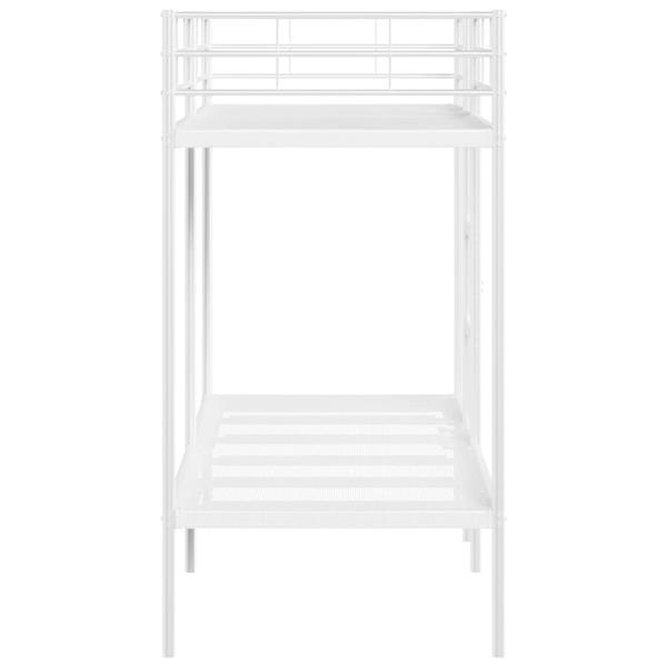Grote foto vidaxl stapelbed zonder matras 80x200 cm staal wit antiek en kunst stoelen en banken