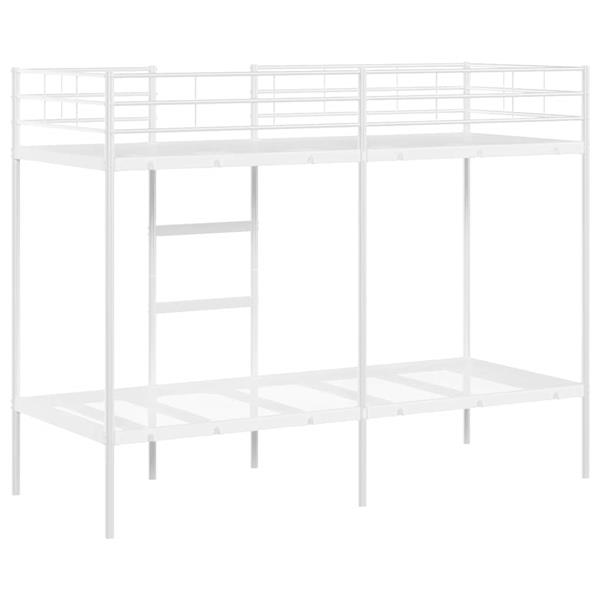 Grote foto vidaxl stapelbed zonder matras 80x200 cm staal wit antiek en kunst stoelen en banken