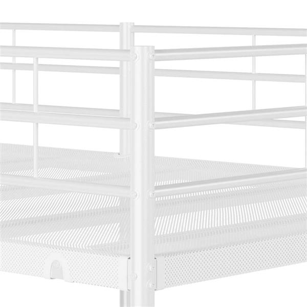 Grote foto vidaxl stapelbed zonder matras 80x200 cm staal wit antiek en kunst stoelen en banken