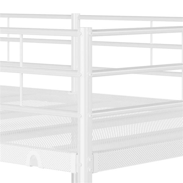 Grote foto vidaxl stapelbed zonder matras 75x190 cm staal wit antiek en kunst stoelen en banken