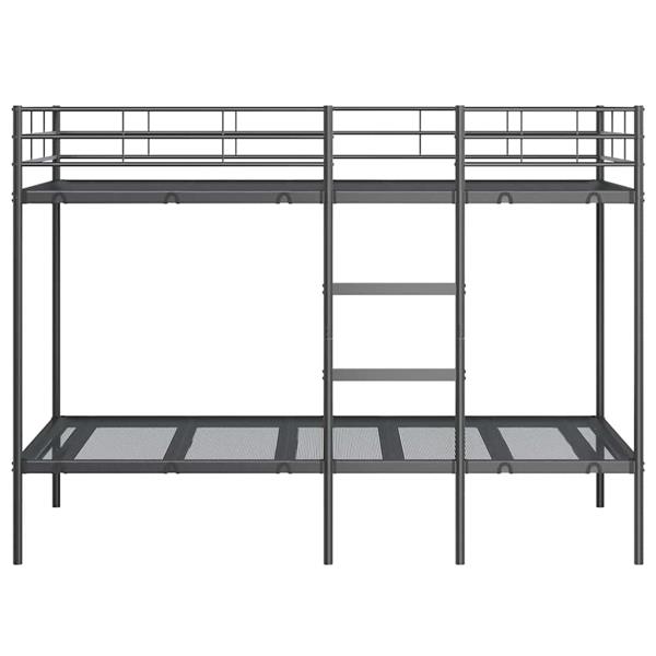 Grote foto vidaxl stapelbed zonder matras 107x203 cm staal zwart antiek en kunst stoelen en banken