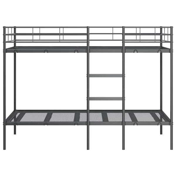 Grote foto vidaxl stapelbed zonder matras 90x190 cm staal zwart antiek en kunst stoelen en banken